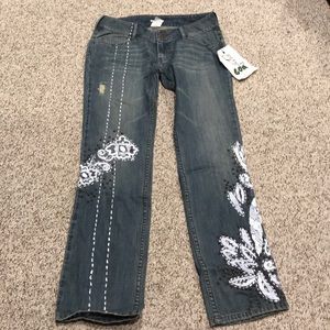 Incredible New, Never Worn Embroidered Jeans!